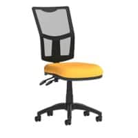 Dynamic Permanent Contact Backrest Task Operator Chair Without Arms Eclipse II Black Back, Senna Yellow Seat Medium Back