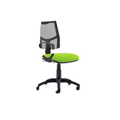 Dynamic Permanent Contact Backrest Task Operator Chair Loop Arms Eclipse II Black Back, Myrrh Green Seat High Back