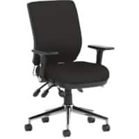 Dynamic Independent Seat & Back Task Operator Chair Folding & Height Adjustable Arms Chiro Black Seat Without Headrest Medium Back