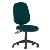 Dynamic Permanent Contact Backrest Task Operator Chair Without Arms Eclipse Plus II Maringa Teal Seat High Back