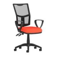 Dynamic Permanent Contact Backrest Task Operator Chair Loop Arms Eclipse II Tabasco Red Seat Medium Back