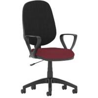 Dynamic Permanent Contact Backrest Task Operator Chair Loop Arms Eclipse I Black Back, Ginseng Chilli Seat High Back