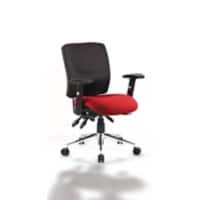 Dynamic Independent Seat & Back Task Operator Chair Height Adjustable Arms Chiro Black Back, Ginseng Chilli Seat Medium Back