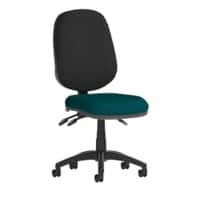 Dynamic Independent Seat & Back Task Operator Chair Without Arms Eclipse Plus III Black Back, Maringa Teal Seat High Back