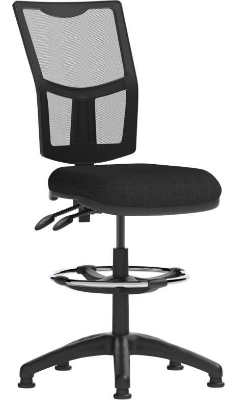 Dynamic Permanent Contact Backrest Task Operator Chair Without Arms Eclipse II Black