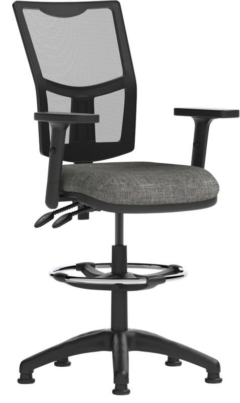 dynamic Eclipse II Operator Chair Permanent Contact Height-Adjustable Armrest Charcoal 120 kg Eclipse II 600 x 600 x 1,070 mm
