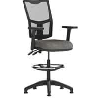 Dynamic Permanent Contact Backrest Task Operator Chair Height Adjustable Arms Eclipse II Charcoal Seat High Back and Hi Rise Draughtsman Kit