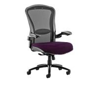 dynamic Houston Heavy Duty Chair Synchro Tilt Mesh Fabric Height-Adjustable Armrest Black, Purple 205 kg Houston 750 x 720 x 1,120 mm