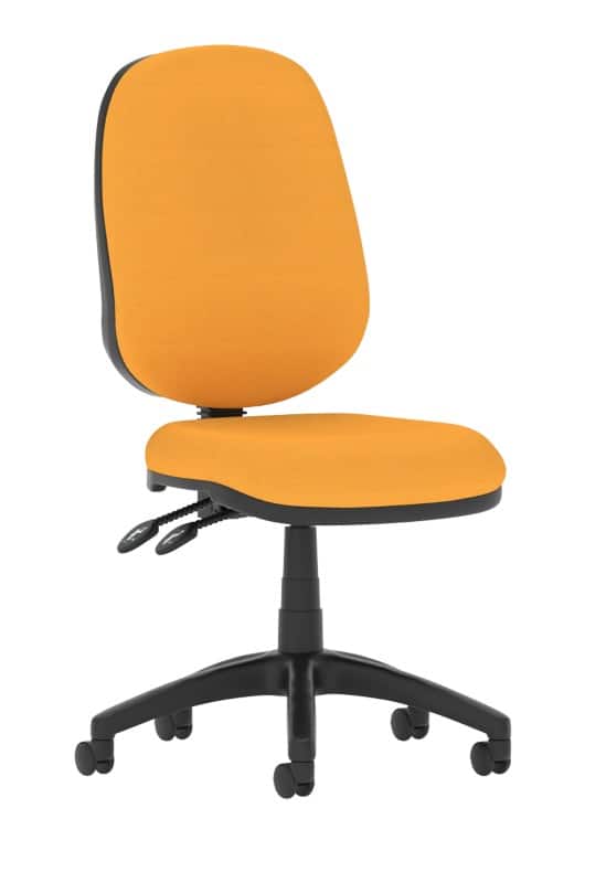 Dynamic Tilt & Lock Task Operator Chair Without Arms Eclipse Plus II Senna Yellow Seat High Back