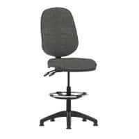 Dynamic Permanent Contact Backrest Task Operator Chair Without Arms Eclipse II Charcoal Seat Without Headrest High Back