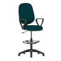 Dynamic Permanent Contact Backrest Task Operator Chair Loop Arms Eclipse I Maringa Teal Seat Without Headrest High Back