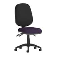 Dynamic Independent Seat & Back Task Operator Chair Without Arms Eclipse Plus III Tansy Purple Seat Without Headrest High Back Black Fabric