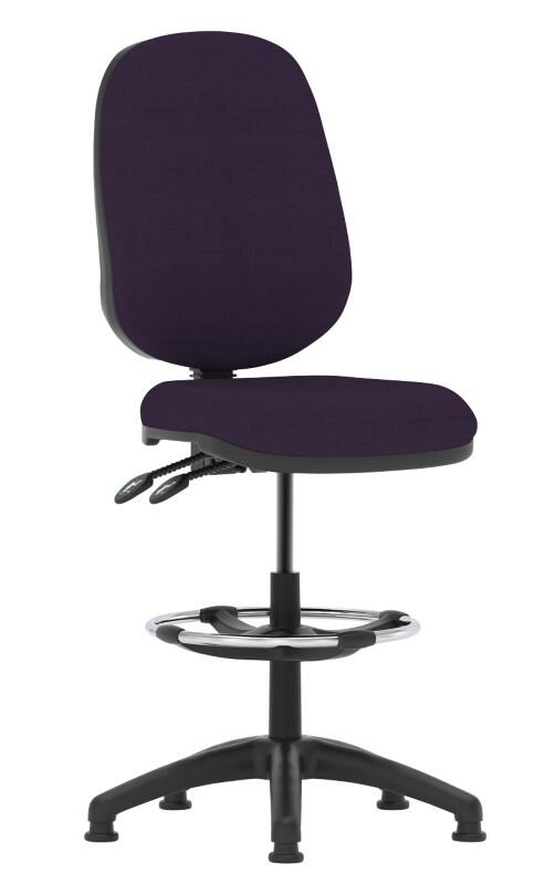 Dynamic Permanent Contact Backrest Task Operator Chair Without Arms Eclipse II Tansy purple Seat Without Headrest High Back