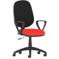 Dynamic Permanent Contact Backrest Task Operator Chair Loop Arms Eclipse I Black Back, Bergamot Cherry Seat Without Headrest High Back