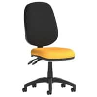 Dynamic Permanent Contact Backrest Task Operator Chair Without Arms Eclipse Plus II Senna Yellow Seat Without Headrest High Back