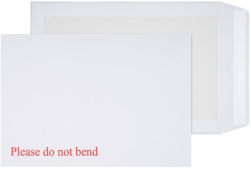 Blake C4 Board Back Pocket Envelope Plain Peel & Seal 324 x 229mm 120 gsm White Pack of 125