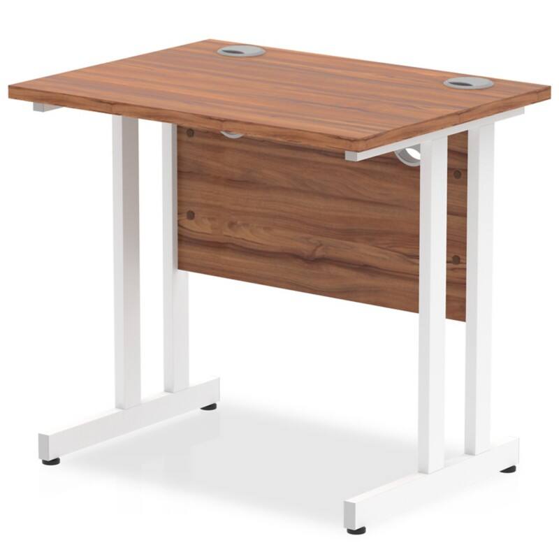 dynamic Impulse Straight Desk Rectangular Walnut Cantilever 800 (W) x 600 (D) x 730 (H) mm MFC (Melamine Faced Chipboard)