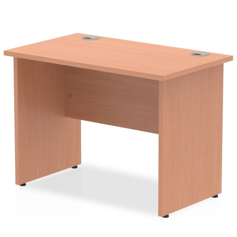 dynamic Impulse Straight Desk Rectangular Beech Base panel 1,000 (W) x 600 (D) x 730 (H) mm MFC (Melamine Faced Chipboard)