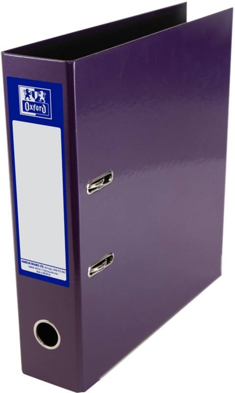 OXFORD Wide Lever Arch File A4 70 mm Purple 2 Rings Board, Paper Portrait