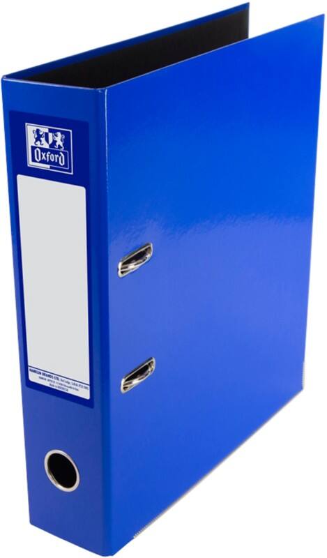 OXFORD Wide Lever Arch File A4 70 mm Blue 2 Rings Board, Paper High-Glossy