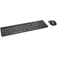 Kensington Pro Fit Wireless Full-Size Slim Keyboard QWERTY and Ergonomic Mouse For Right and Left-Handed Users K75230UK USB-A Nano Receiver Black