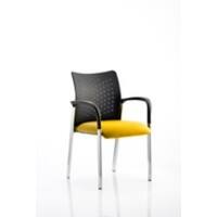 dynamic Academy Visitor Chair Fixed Armrest Canary Yellow Academy 620 x 570 x 870 mm