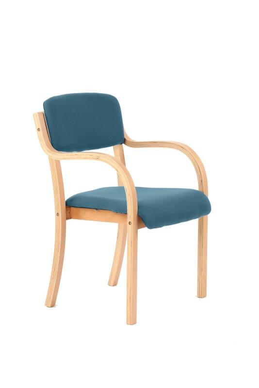 dynamic Madrid Visitor Chair Fixed Armrest Maringa Teal 115 kg 530 x 560 x 855 mm