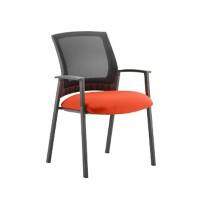 dynamic Metro Visitor Chair Fixed Armrest Tabasco Orange 600 x 510 x 870 mm