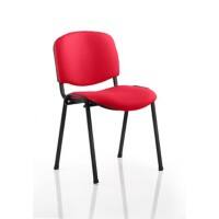 Dynamic Stacking Chair ISO Seat Bergamot Cherry Pack of 4 Without Arms Fabric