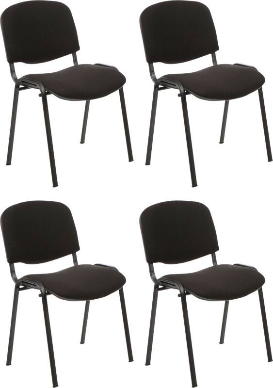 Dynamic Stacking Chair ISO Seat Black Pack Of 4 Without Arms Fabric