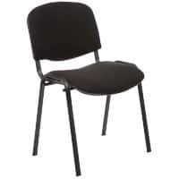 Dynamic Stacking Chair ISO Seat Black Pack Of 4 Without Arms Fabric