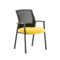 dynamic Metro Visitor Chair Fixed Armrest Canary Yellow 115 kg Metro 600 x 510 x 870 mm