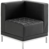 Dynamic Unit Sofa Chair Infinity Modular Seat Black Without Arms Bonded Leather