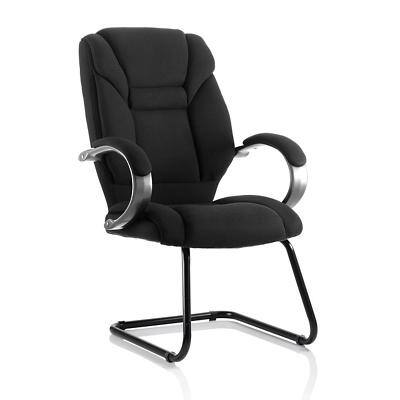 Dynamic Cantilever Chair Fixed Armrest Galloway Seat Black With Headrest Fabric