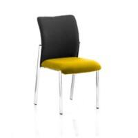 Dynamic Visitor Chair Academy Seat Senna Yellow Seat Black Back Without Arms Fabric