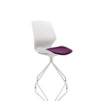 Dynamic Visitor Chair Florence Spindle Seat Tansy Purple Without Arms Fabric
