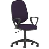 Dynamic Permanent Contact Backrest Task Operator Chair Loop Arms Without Headrest High Back Eclipse I Tansy purple