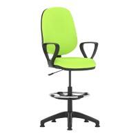 Dynamic Permanent Contact Backrest Task Operator Chair Loop Arms Eclipse I Myrrh Green Seat Without Headrest High Back and Hi Rise Draughtsman Kit