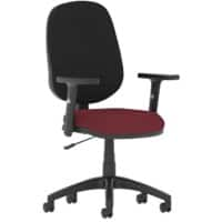 Dynamic Permanent Contact Backrest Task Operator Chair Height Adjustable Arms Eclipse I Black Back, Ginseng Chilli Seat Without Headrest High Back