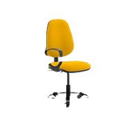 Dynamic Permanent Contact Backrest Task Operator Chair Loop Arms Eclipse II Senna Yellow Seat Without Headrest High Back