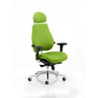 Dynamic Synchro Tilt Posture Chair Multi-Functional Arms Chiro Plus Ultimate Myrrh Green With Adjustable Headrest High Back