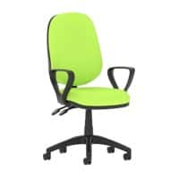 Dynamic Permanent Contact Backrest Task Operator Chair Loop Arms Eclipse II Myrrh Green Seat Without Headrest High Back