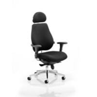 Dynamic Synchro Tilt Posture Chair Removable Arms Chiro Plus Ultimate Black Seat With Adjustable Headrest High Back