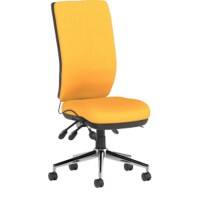 Dynamic Independent Seat & Back Task Operator Chair Without Arms Chiro Senna Yellow Seat Without Headrest High Back