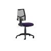 Dynamic Permanent Contact Backrest Task Operator Chair Loop Arms Eclipse II Black Back, Tansy purple Seat Without Headrest Medium Back