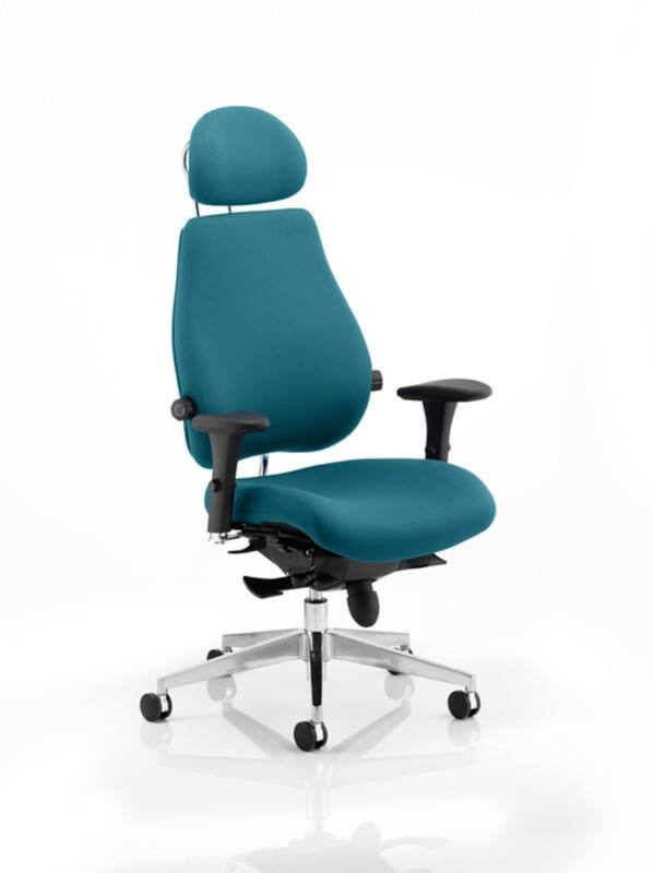 dynamic Stevia Posture Chair Synchro Tilt Fabric Optional Armrest Maringa Teal 150 kg Chiro Plus Ultimate 710 x 690 x 1,220 mm
