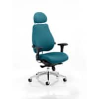 dynamic Stevia Posture Chair Synchro Tilt Fabric Optional Armrest Maringa Teal 150 kg Chiro Plus Ultimate 710 x 690 x 1,220 mm
