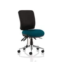 Dynamic Independent Seat & Back Task Operator Chair Without Arms Chiro Maringa Teal Seat Without Headrest Medium Back