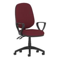 dynamic Eclipse II Operator Chair Permanent Contact Fabric Fixed Armrest Red 120 kg Eclipse II 600 x 600 x 970 mm