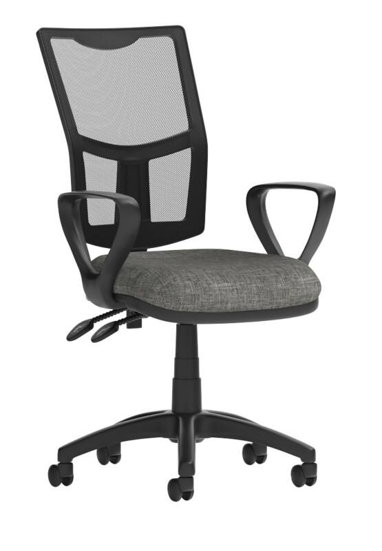dynamic Eclipse II Operator Chair Basic Tilt Mesh Fixed Armrest Black, Charcoal 205 kg Eclipse II 610 x 610 x 990 mm